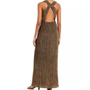 Gold BCBGMAXAZRIA gown